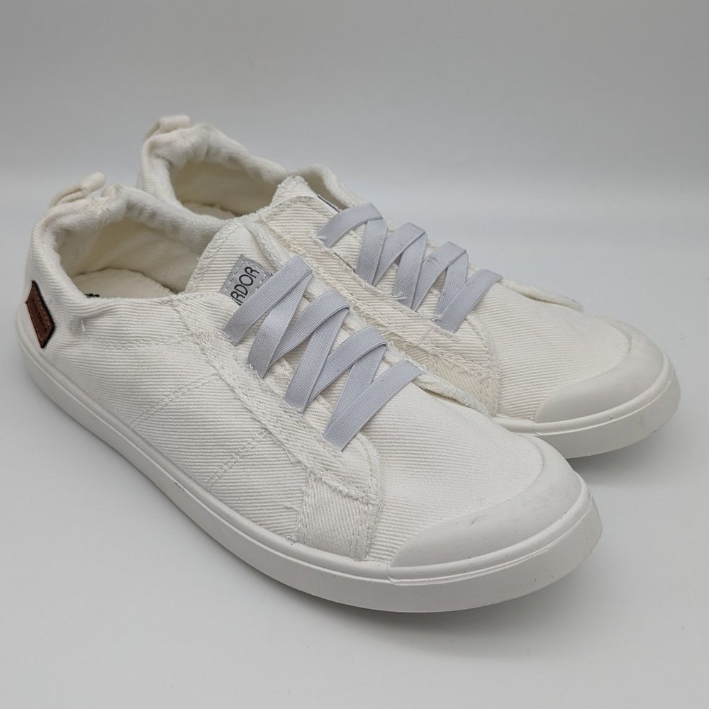 Jenn Ardor Women's super-comfy foam Sneakers, White, US 7